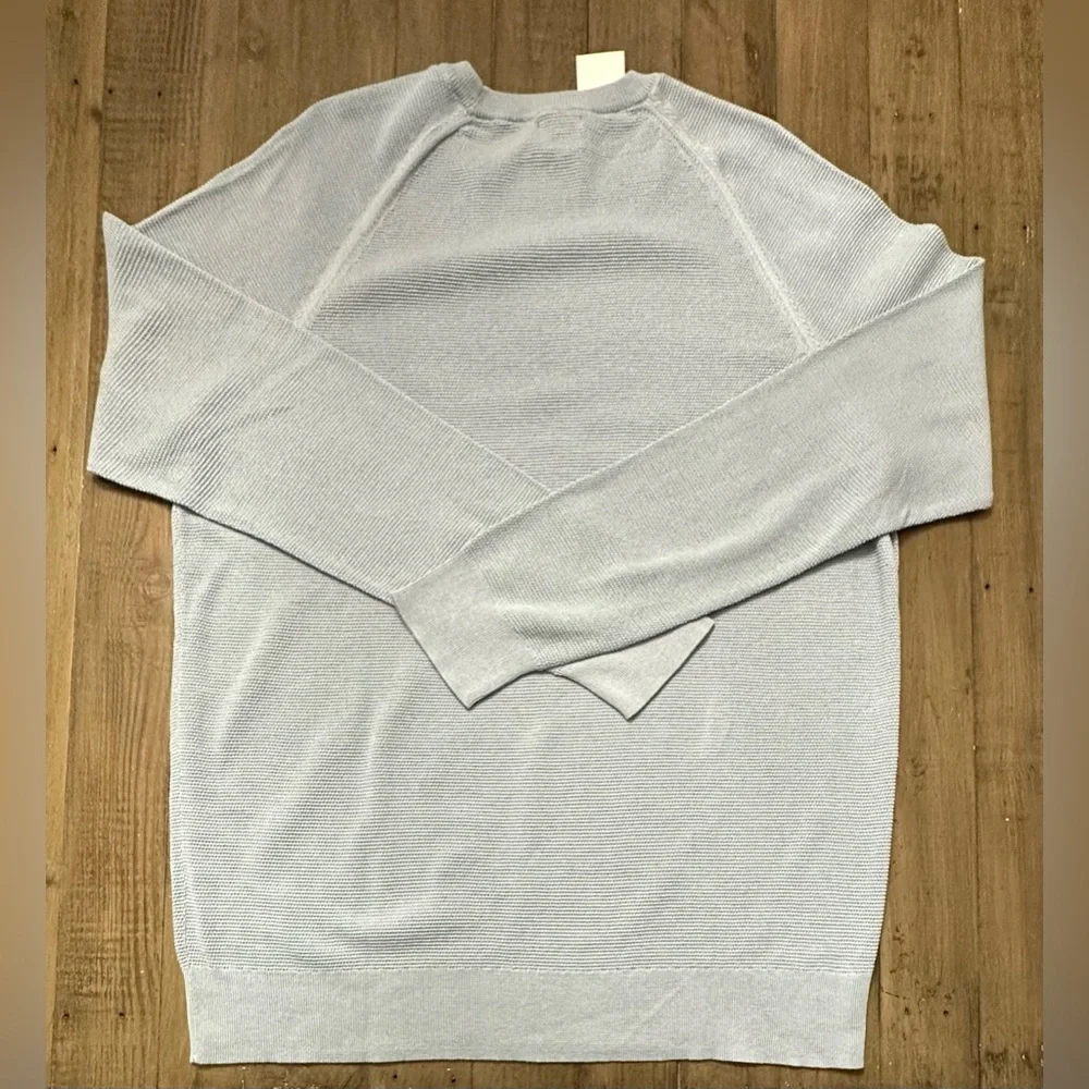 NWT J. Crew Cotton seed-stitch crewneck sweater - XXL - Danube Blue